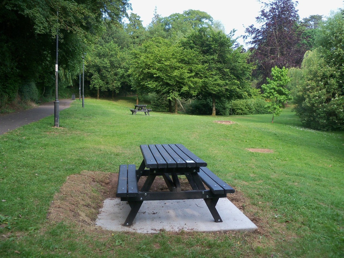 Picnic Tables in the Lower Glen July 2015.